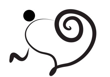 Çizgi film köpeğinin vektör çizimi