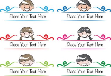 Çizgi film karakterlerinin vektör çizimleri