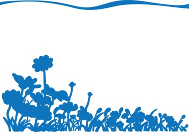 Çiçekli bir arkaplanın vektör illüstrasyonu