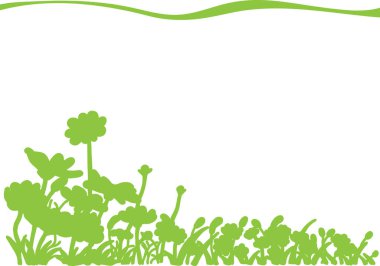 yeşil çimen ve çiçek arka planı