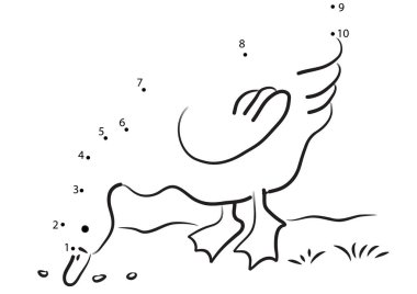 Şirin bir kuşun vektör çizimi