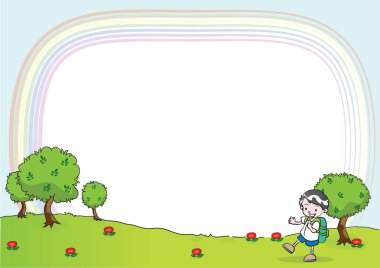 Parktaki bir çocuğun resmi.