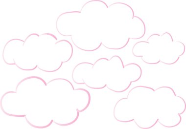 Bulut ve bulutların vektör çizimi