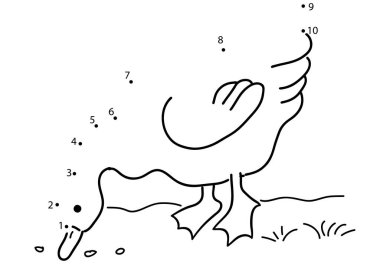 Şirin bir kuşun vektör çizimi