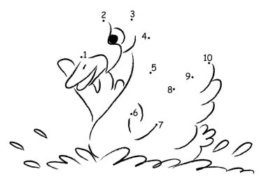 Şirin bir çizgi film kuşunun vektör çizimi