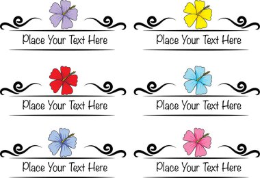 kaligrafik tasarım elementlerinin vektör kümesi