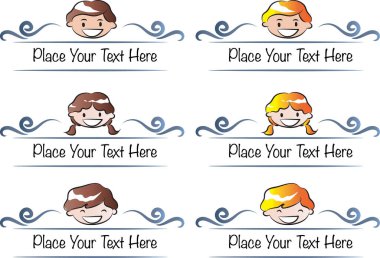 Çizgi film karakterlerinin vektör çizimleri