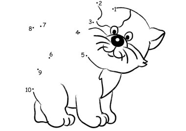 Çocuklar için boyama kitabı: kedi