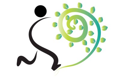 Yeşil bir ağacın vektör illüstrasyonu