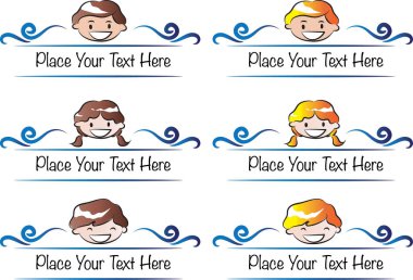 Çizgi film karakterlerinin vektör çizimleri