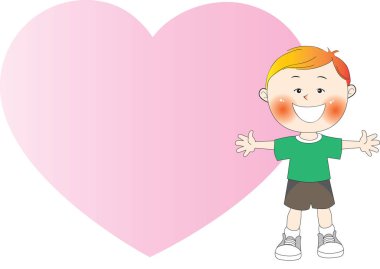 Kalbi olan bir çocuğun resmi.