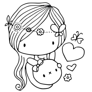 Sevimli, küçük bir kız.