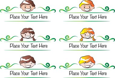 Çizgi film karakterlerinin vektör çizimleri