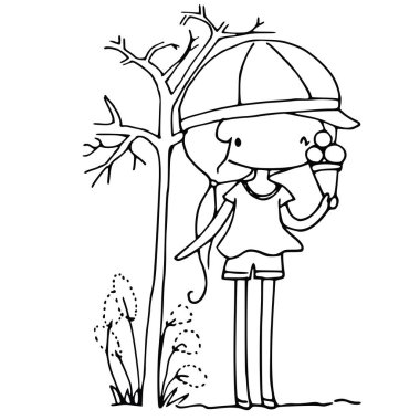 Çocuklar için boyama kitabı. vektör illüstrasyonu