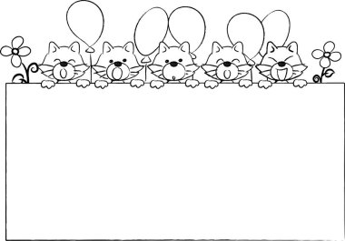 metin için yeri olan siyah ve beyaz vektör çerçevesi.