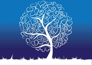 Mavi gökyüzü olan ağaç