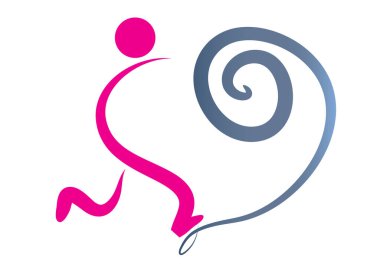 Bir kalp logosunun vektör çizimi