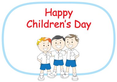 Mutlu çocuklar günü tebrik kartı