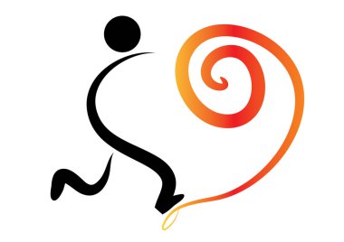 Kalp sembollü soyut logo