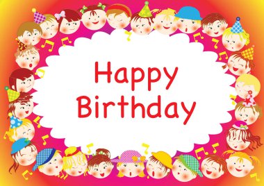 Doğum günü kartının vektör çizimi 