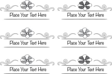 Tasarım için vektör çiçek elementleri kümesi