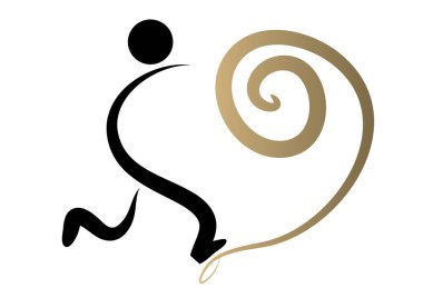 Kalp şeklinde bir logonun vektör çizimi