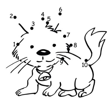 Fırçalı komik çizgi film kedisi