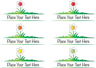 Bir dizi yaz çiçeğinin vektör çizimi