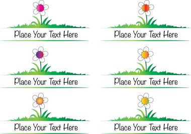 Bir dizi yaz çiçeğinin vektör çizimi