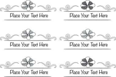 Tasarım için vektör çiçek elementleri kümesi