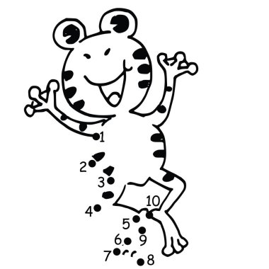 Çizgi film mutlu gülen kurbağa