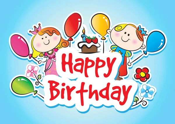 Güzel çizgi film karakterleri olan mutlu yıllar.