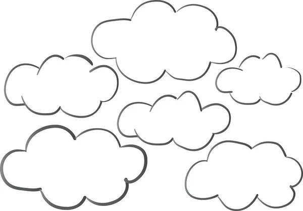 Vector Conjunto Nubes — Archivo Imágenes Vectoriales