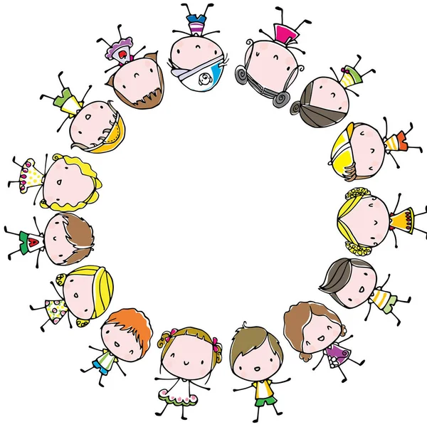 Bir grup çocuğun çizimleri.