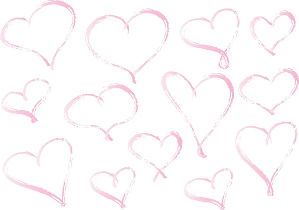 Συλλογή Από Όμορφες Διακοσμητικές Καρδιές Αγάπη Έννοια — Διανυσματικό Αρχείο