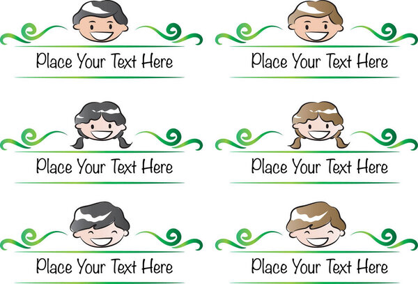 мультфильм набор различных векторных детей