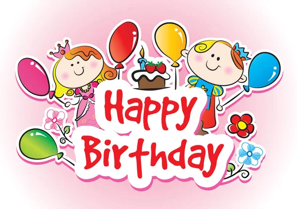 Mutlu yıllar sana. Çizgi film tavşanı ve balonlarla.