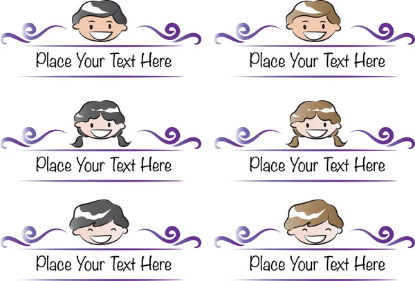 Çeşitli kişiler ve çerçeveler, vektör illüstrasyonu