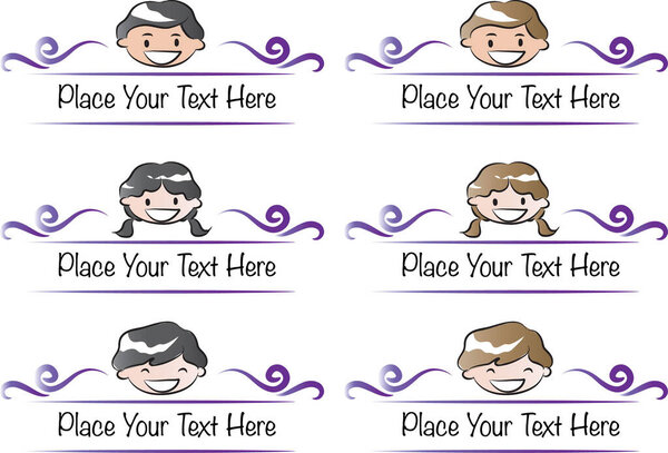 набор различных людей и рамок, векторная иллюстрация