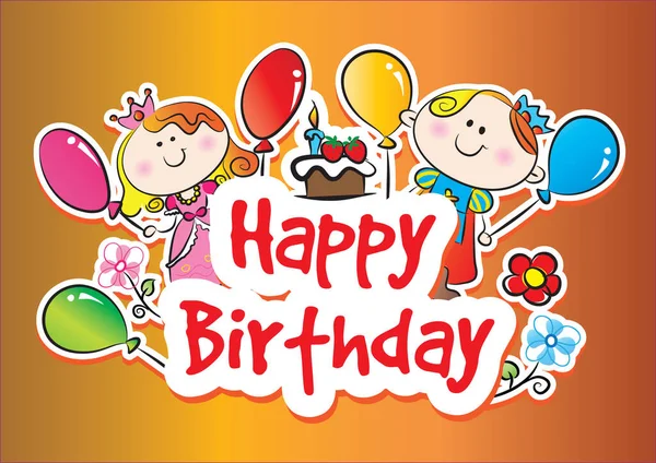 Tatlı çizgi film karakterli mutlu yıllar.