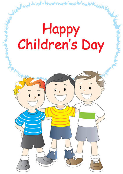 happy children's day greeting card