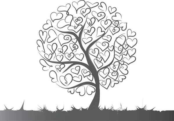 Σιλουέτα Δέντρου Λευκό Φόντο — Διανυσματικό Αρχείο