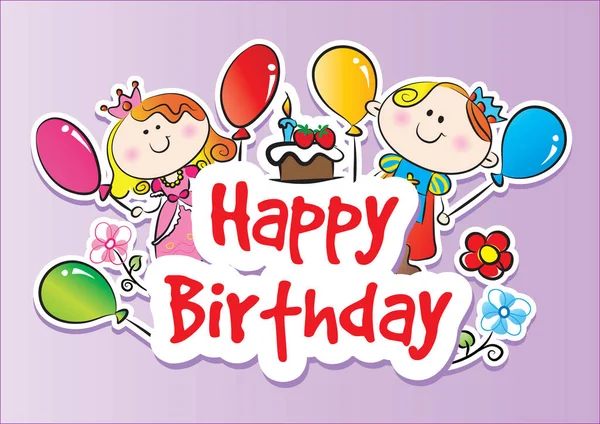 Mutlu yıllar balonlu doğum günü kartı