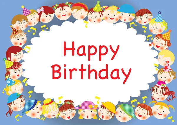 Happy Birthday Greeting Card — Stock Vector