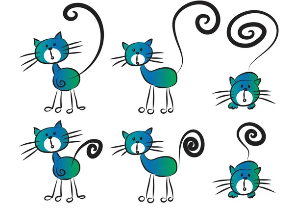 şirin kedilerin vektör kümesi