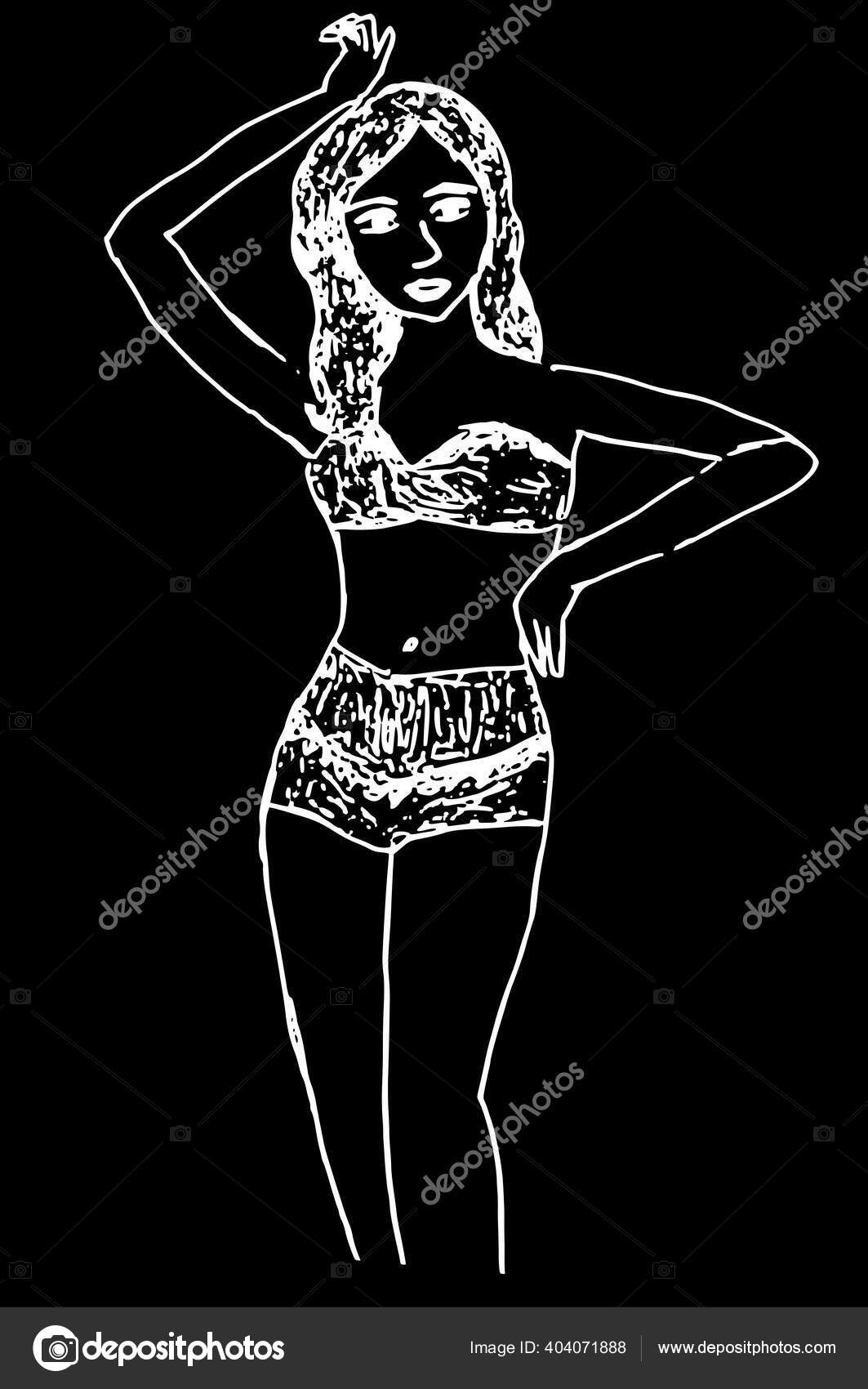 漫画の美しい女性ベクトルイラスト ストックベクター C Wenpei