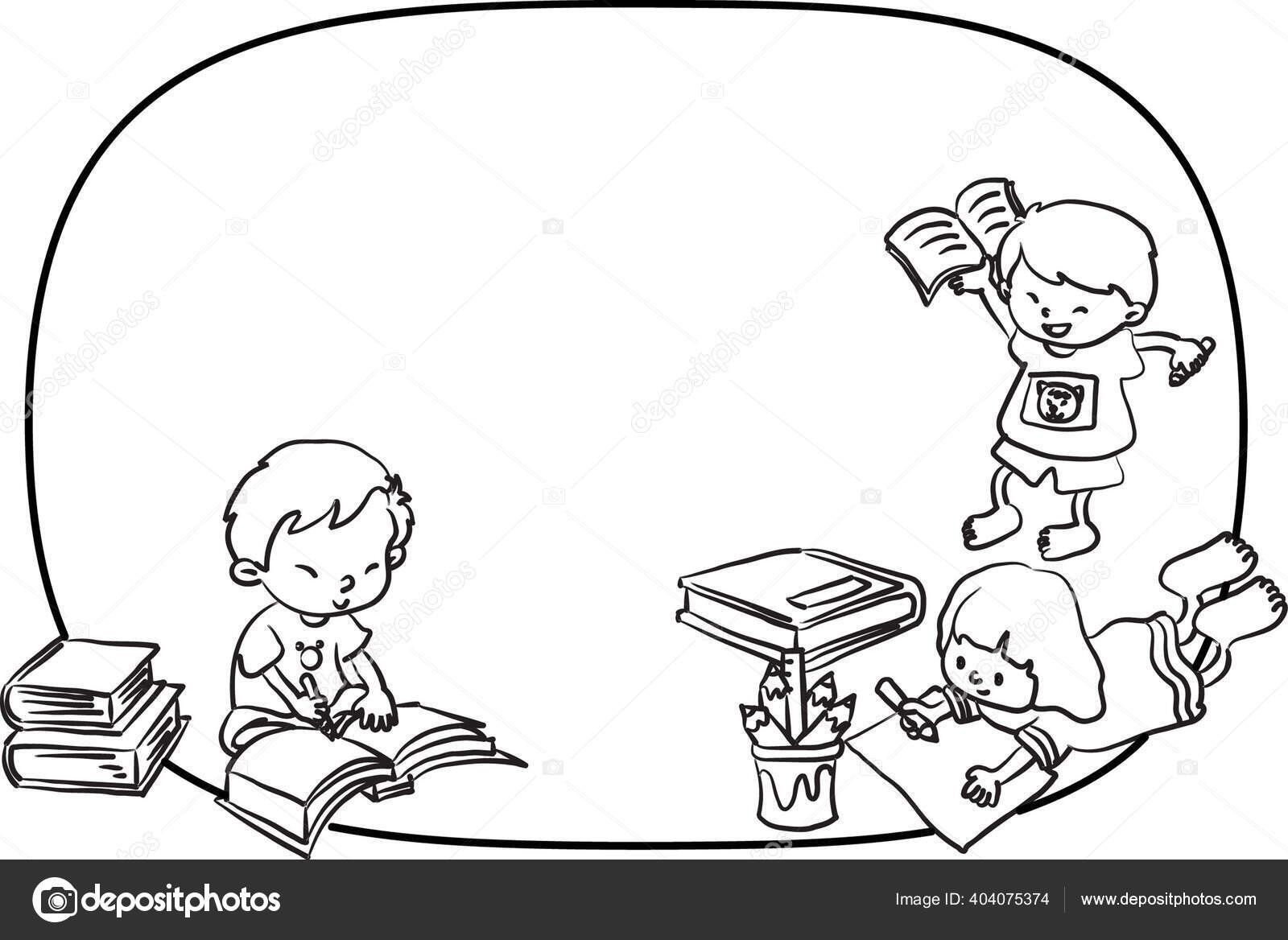 Set Cartoon Girl Boys Doing Homework School Supplies Isolated White Stock Vector Image By C Wenpei Set Cartoon Girl Boys Doing Homework School Supplies Isolated White Stock Vector Image By C Wenpei