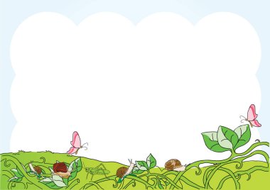 yeşil çayırın vektör arkaplanı