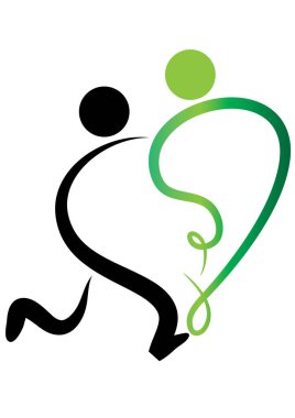 Bir kadın ve erkeğin silueti.