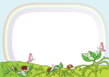 Yeşil bir çayırın vektör illüstrasyonu